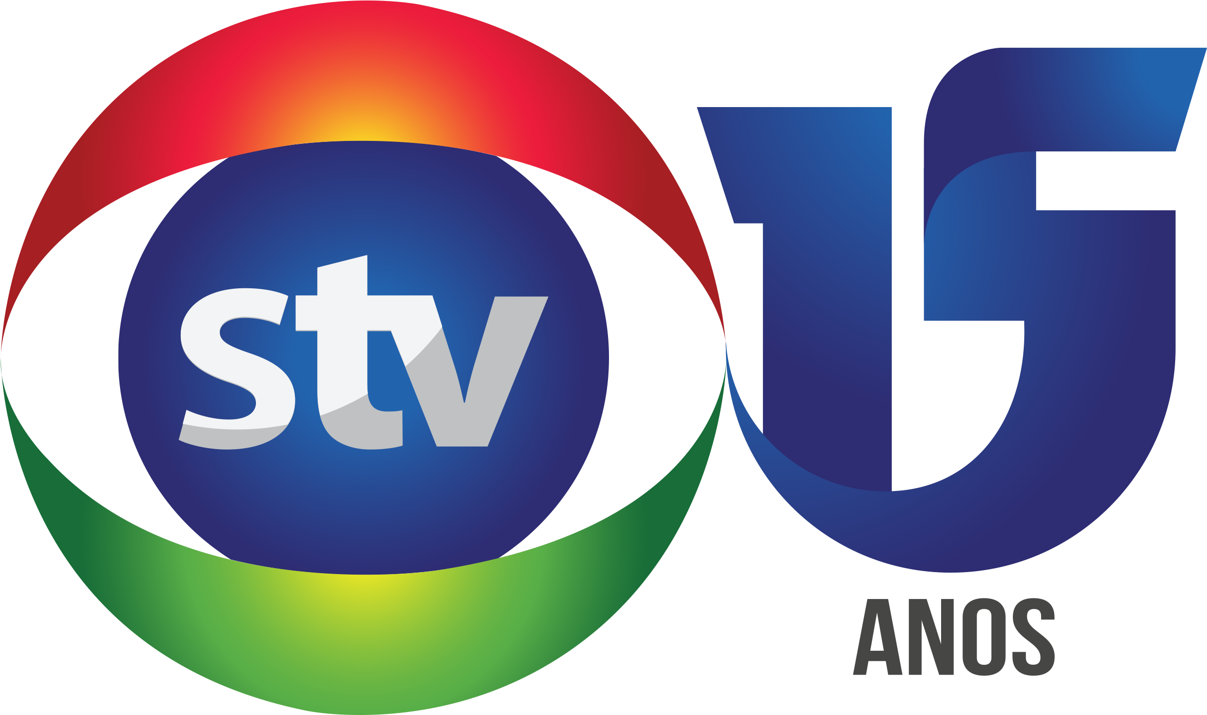 Stv 15 Anos - Stv (2423x1488), Png Download