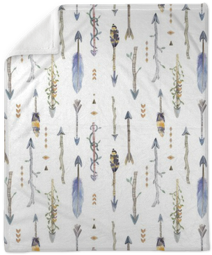 Watercolor Boho Seamless Pattern With Arrows - Tapeta Ścienna Boho (400x400), Png Download