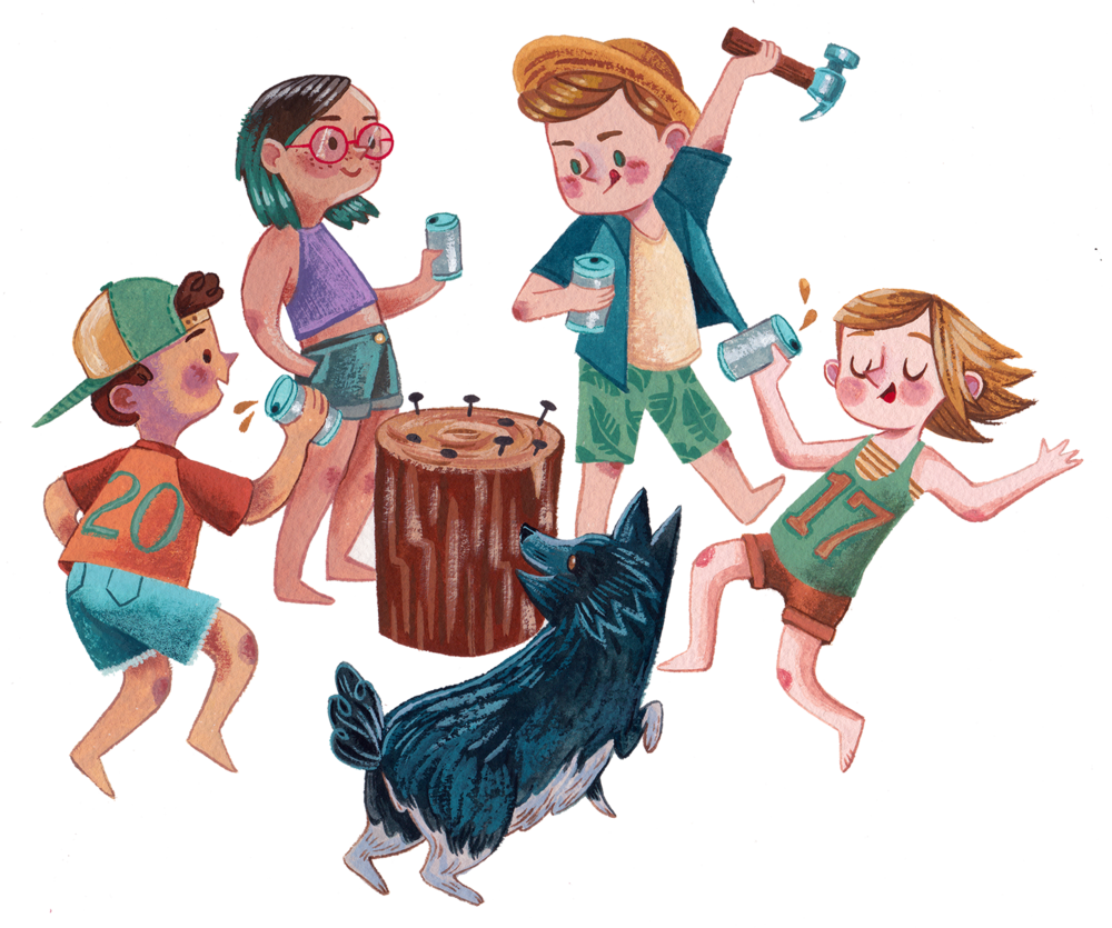 Stumps - Illustration (1000x835), Png Download