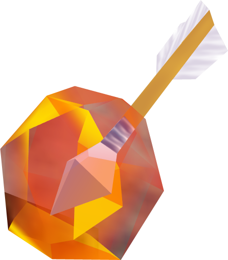 Ocarina Of Time & Majora's Mask Arrows Fire Arrow - Fire Arrow Ocarina Of Time (452x515), Png Download