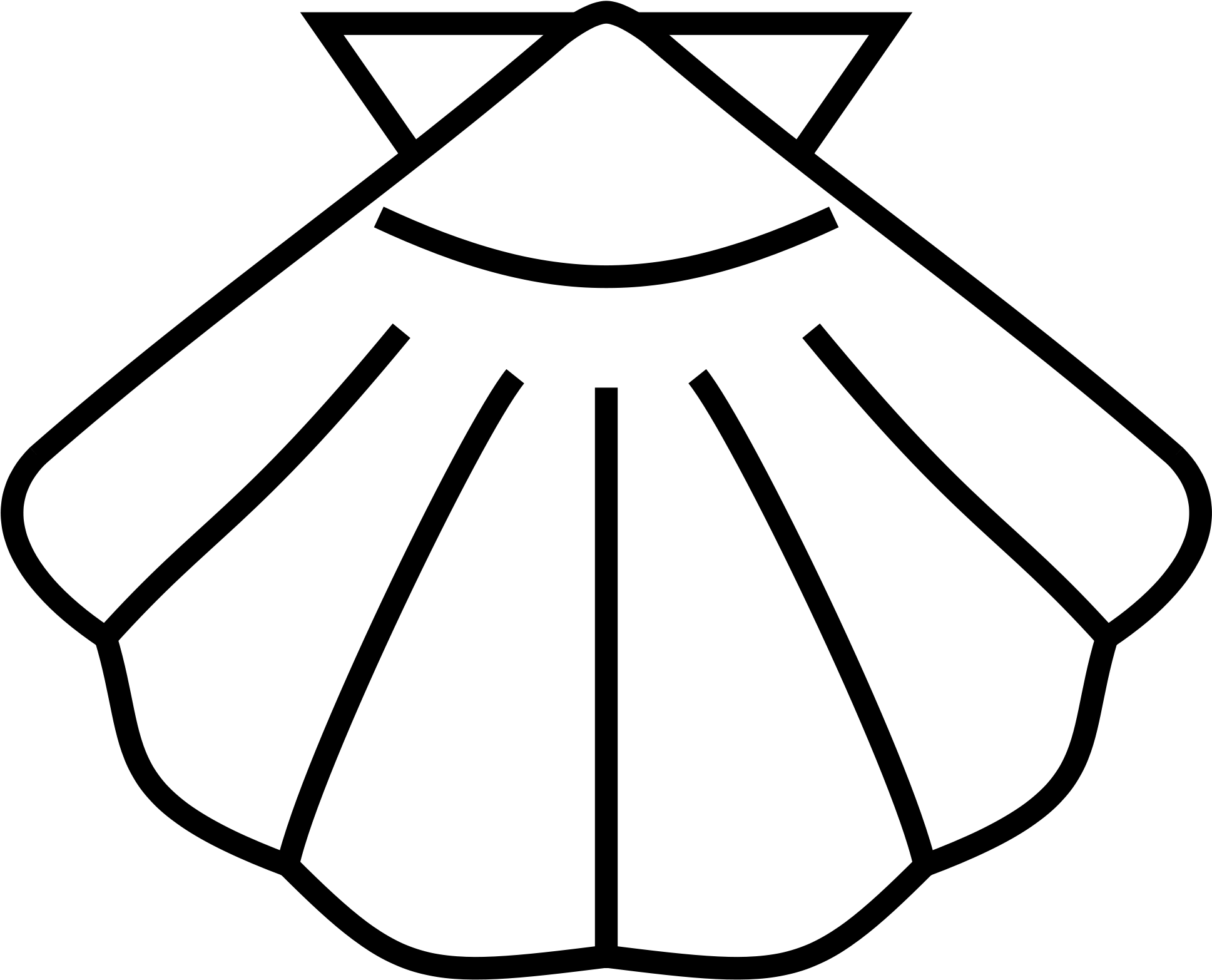 Seashell Outline Png - Seashell Clipart Black And White (2000x1636), Png Download