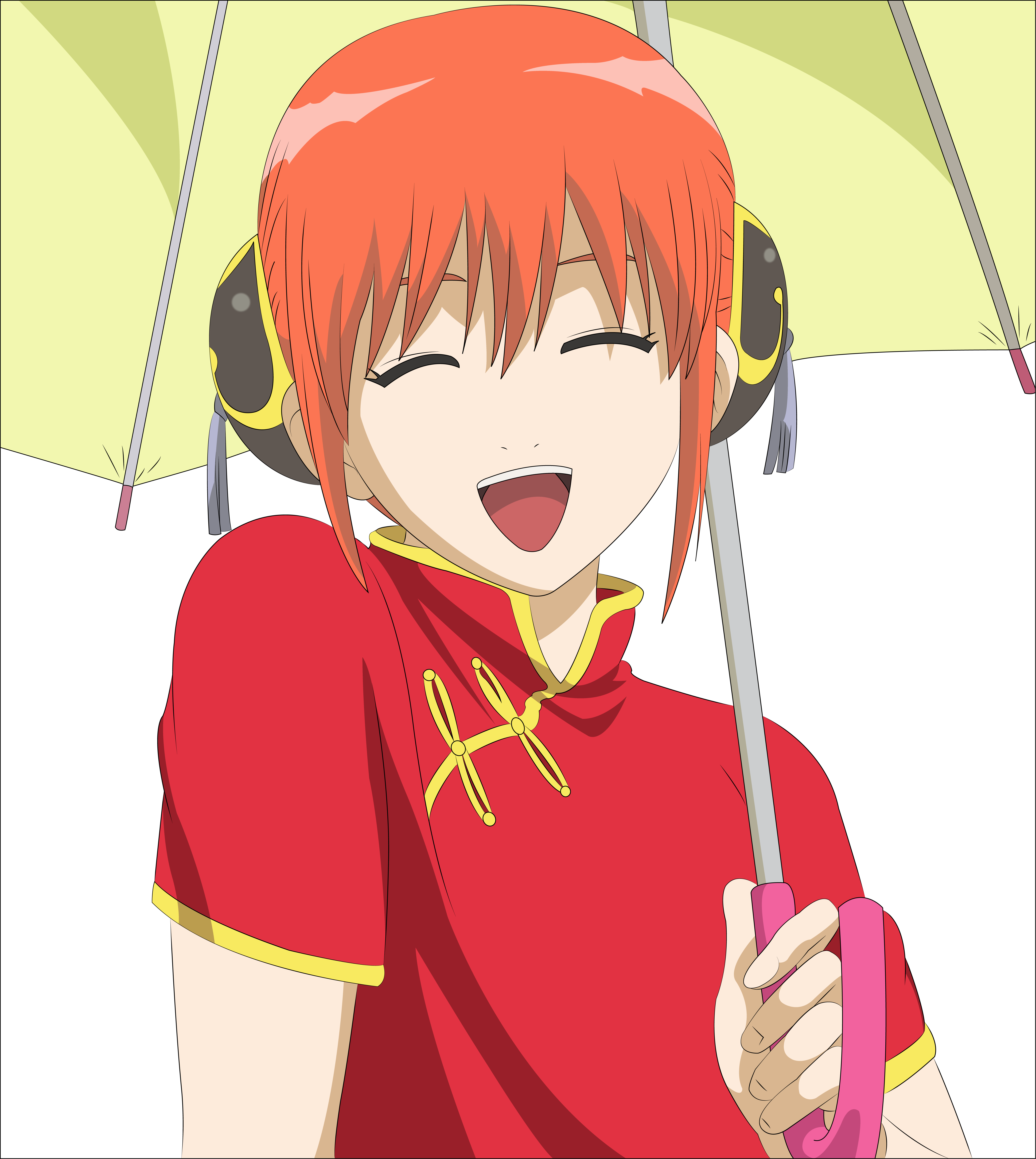 Download Png - Kagura Gintama (5950x6654), Png Download