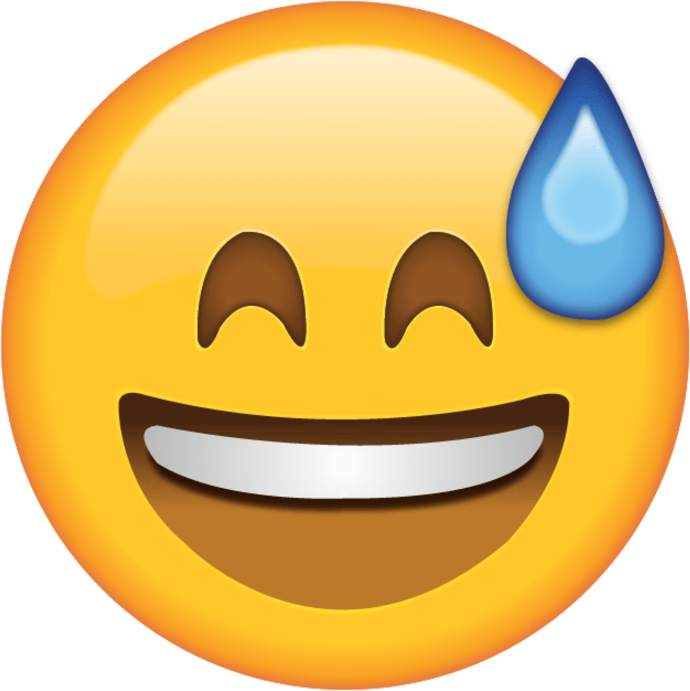 Download Whatsapp Sweat Emoji - 😅 Emoji | Transparent PNG Download