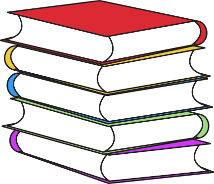 Stack Of Books Clip Art - Books Clip Art Png (433x372), Png Download