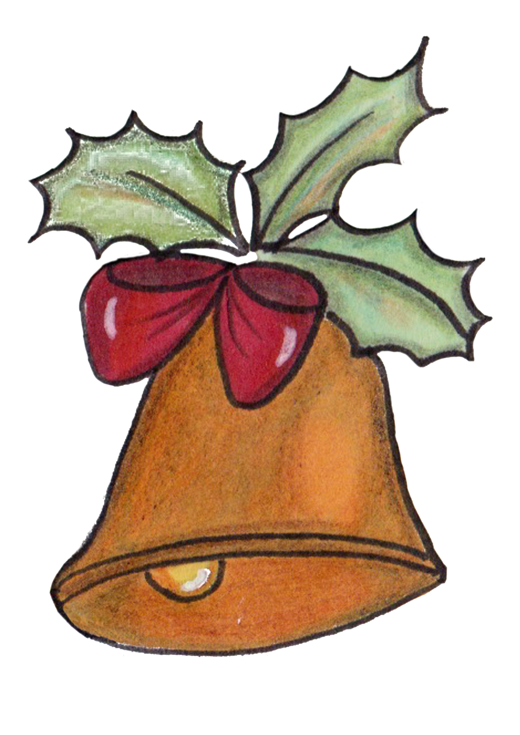 Hand Painted Cartoon Christmas Bell Png Transparent - Christmas Day (1024x1448), Png Download