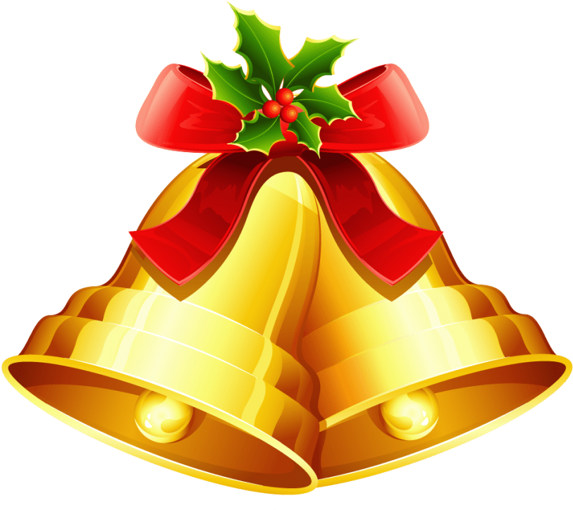 Free Png Christmas Golden Bell Png Images Transparent - Christmas Bell Vector Png (850x776), Png Download