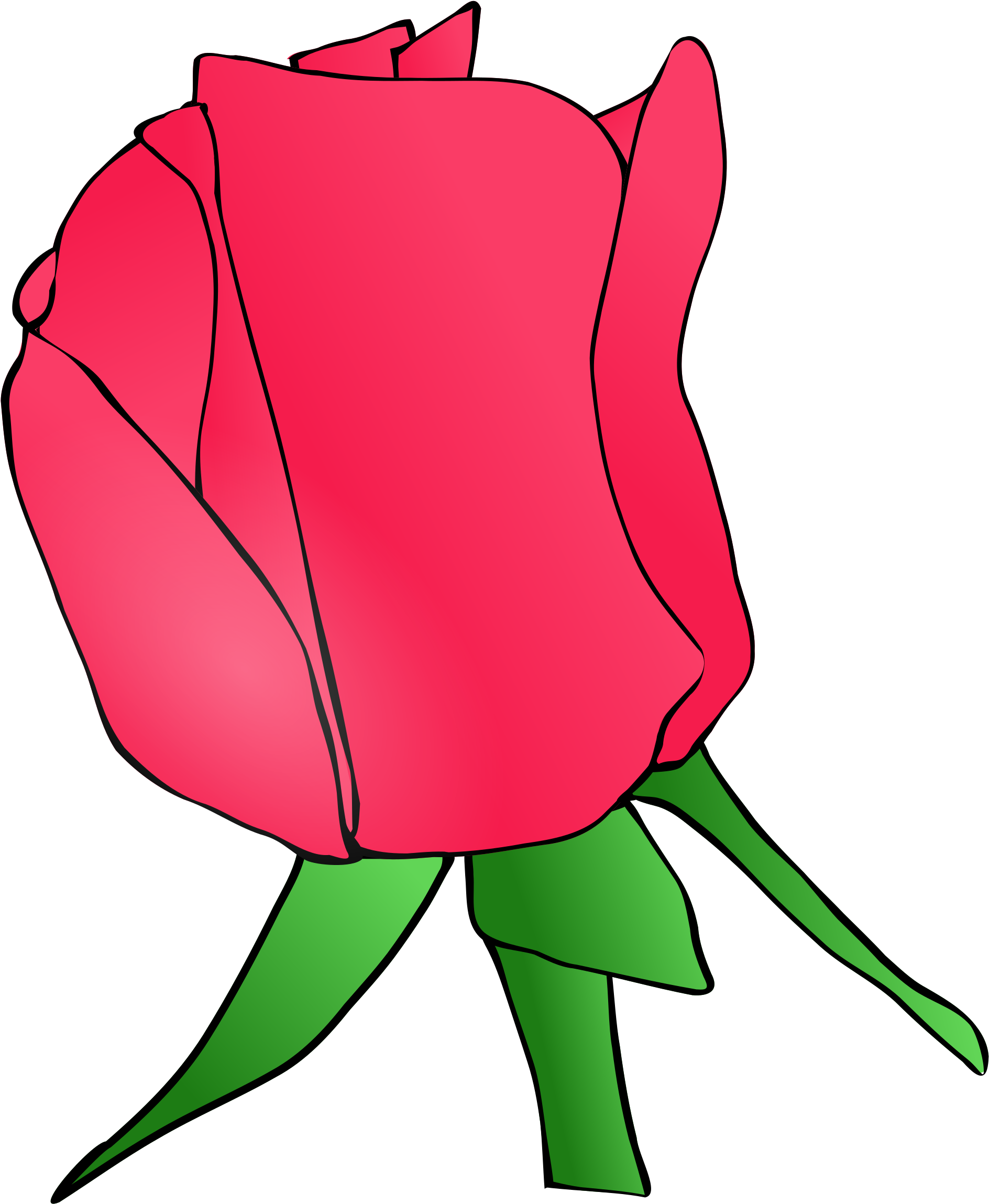 Rose, Rosebud - Rosebud Clipart (493x600), Png Download