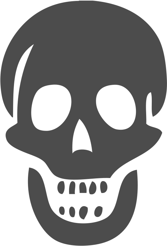 Skull Clipart Simple - Skull Face Paint Png (800x800), Png Download