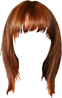 Medium Straight Formal Bob Hairstyle With Layered Transparent Bangs Png Full Size Png Download Seekpng