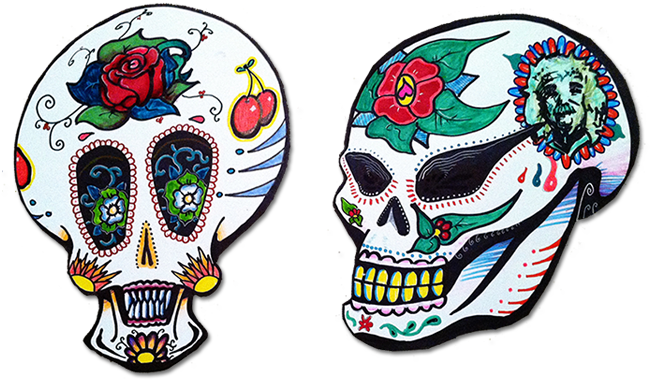 Sugar Skulls - Art (678x405), Png Download