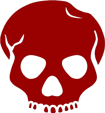 Skull Png Transparent Red - Red Skull Png (377x392), Png Download