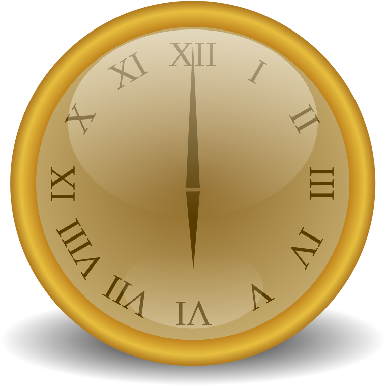 Golden Bell - Clock Face Vector (800x800), Png Download