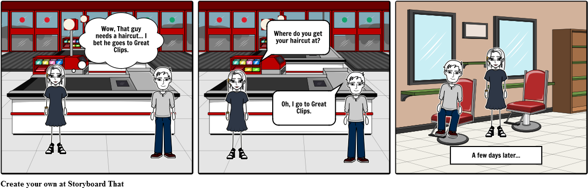 The Haircut - Cartoon (1164x385), Png Download