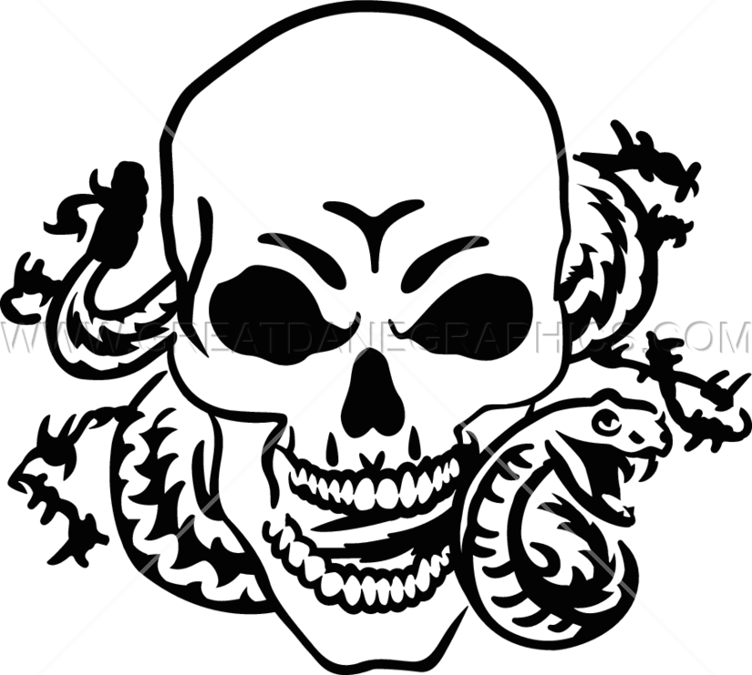 Collection Of Free Cobra Skull Download On - Snake In Skull Png (825x741), Png Download