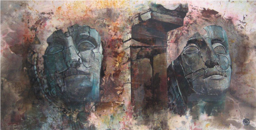 Warrior Heads - Modern Art (986x986), Png Download