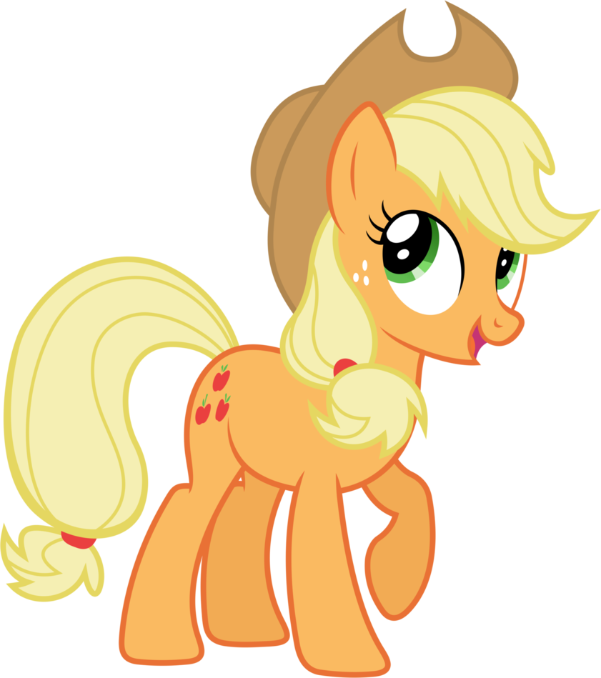 Applejack - My Little Pony Filly Applejack (841x949), Png Download
