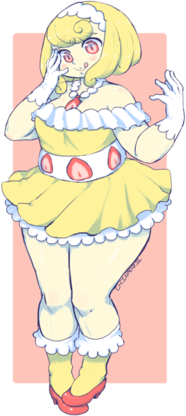 Strawberry Shortcake Lady Who Is Also Made Out Of Cake - Cake (279x600), Png Download