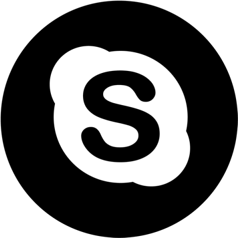 Skype Black & White Icon, Skype, Social, Media Png - Office 365 Skype Logo (640x640), Png Download