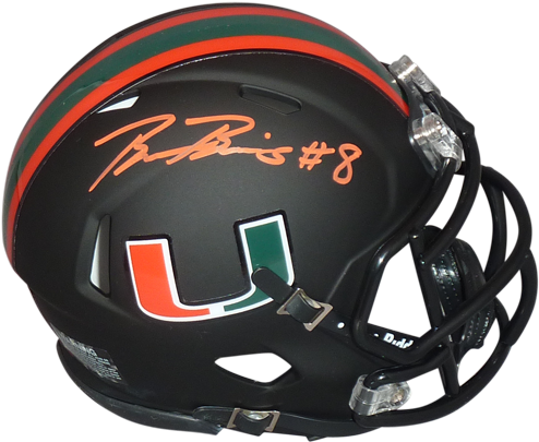 Braxton Berrios Autographed Miami Hurricanes Speed - Miami Hurricanes Football (500x500), Png Download