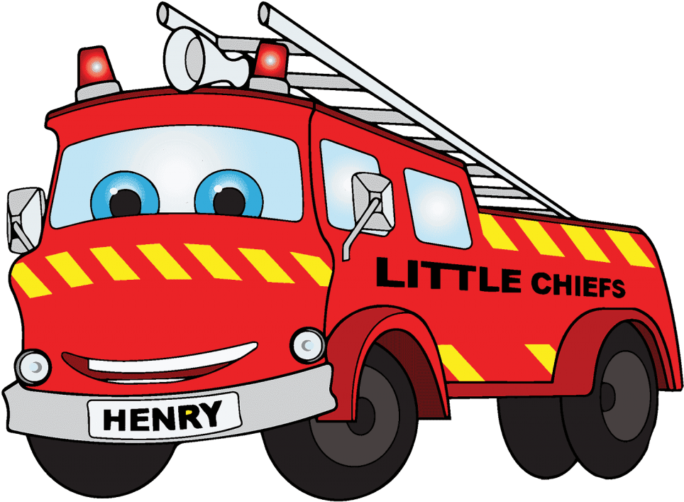 Fire Brigade Truck Transparent Background Png - Fire Truck Cartoon Png (1024x760), Png Download