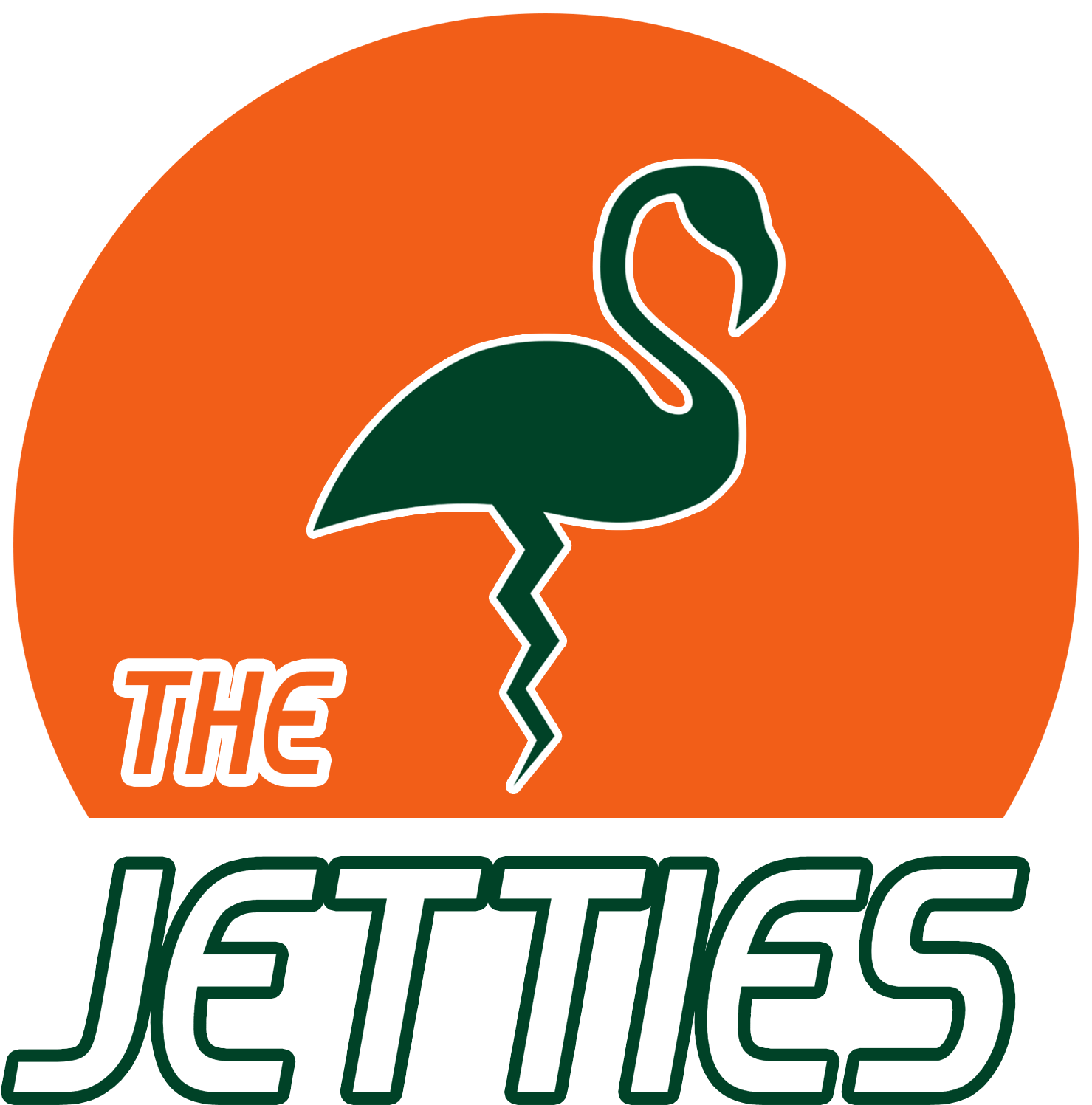 The Jetties Flamingo Logo Inspired By The Miami Hurricanes - Flamingo (2400x2400), Png Download