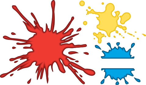 Yellow Paint Splatter Clip Art - Splash Vector Free (479x280), Png Download