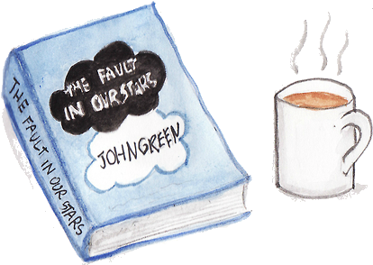 Tumblr Transparent The Fault In Our Stars - Fault In Our Stars Book Drawing (500x419), Png Download