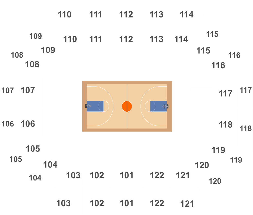 Miami Hurricanes Vs - Key Arena Concert Seating Chart (1050x898), Png Download