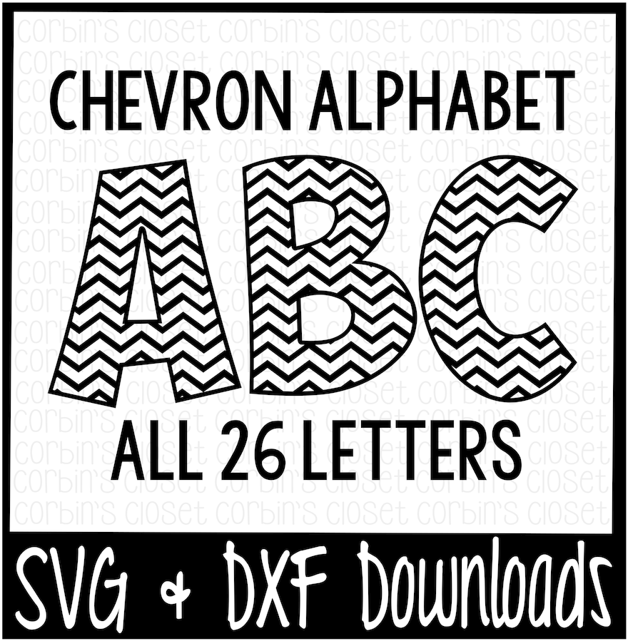 Chevron Alphabet * Chevron Pattern Cut File By Corbins - Font (1400x932), Png Download