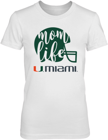 Miami Hurricanes Mom Life T Shirt - Mom Life Football Baseball T-shirt (600x600), Png Download