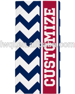 Customized Red White Blue Chevron Pattern Beach Towel - Create Your Own Personalized Monogram Stripe Chevron (350x350), Png Download