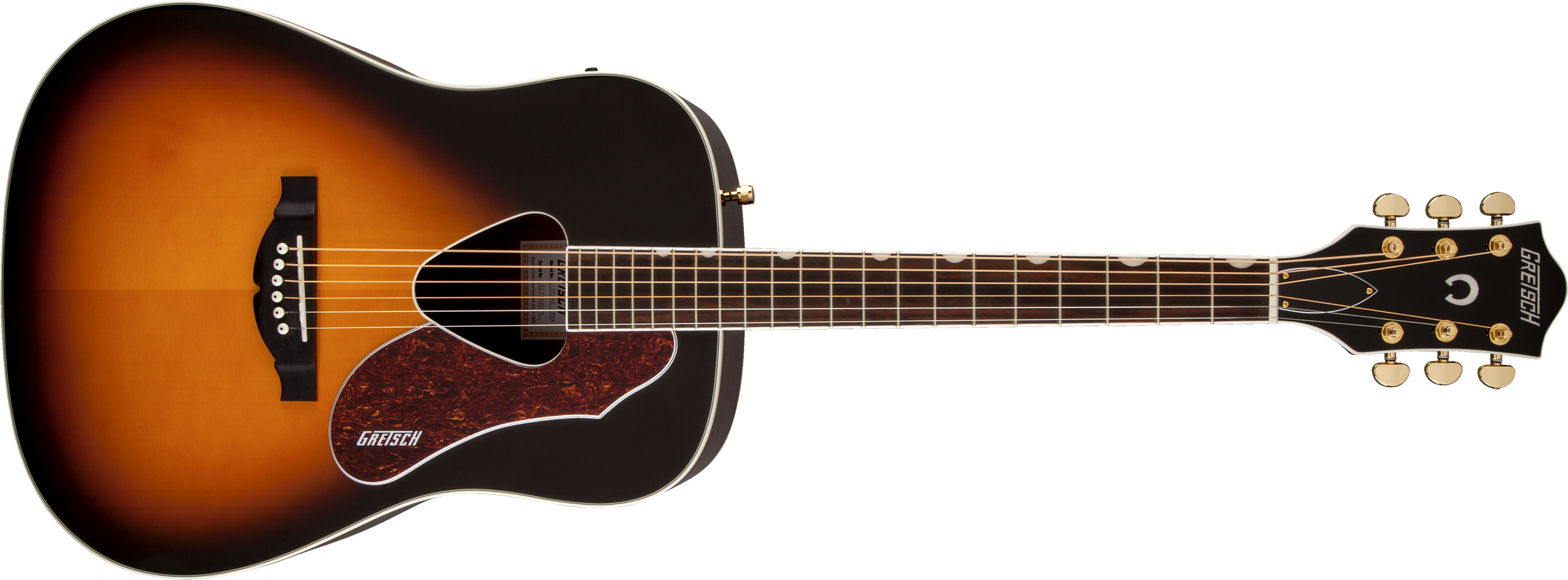 G5024e Rancher™ Dreadnought Electric, Fishman® Pickup - Gretsch G5024e Rancher Dreadnought Electro Acoustic, (2400x893), Png Download