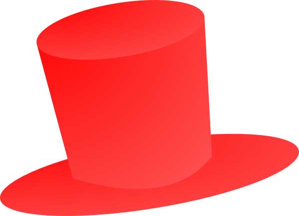 Top Hat Clipart Cartoon - Red Top Hat Clipart (600x435), Png Download