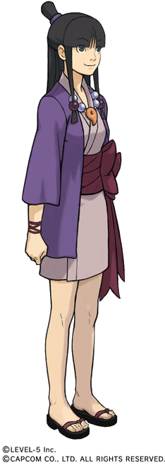 Maya Fey (326×688) - Professor Layton Vs Phoenix Wright Maya (326x688), Png Download