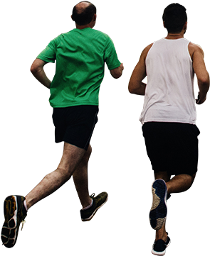 People Jogging Png (414x480), Png Download