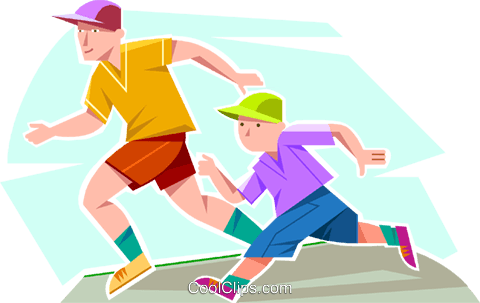 Boys Jogging Royalty Free Vector Clip Art Illustration - Boys Jogging Clipart (480x303), Png Download