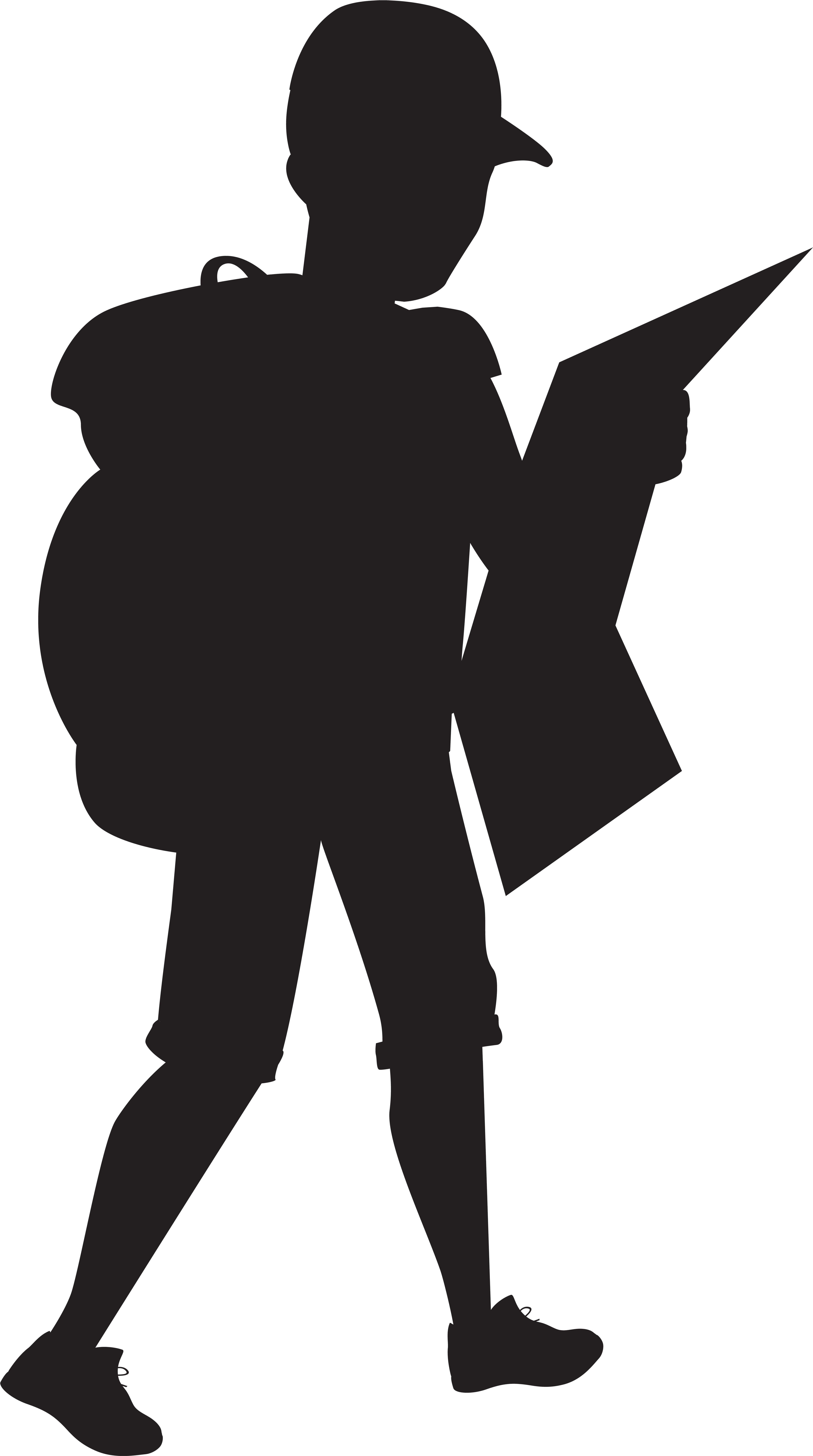 Boy Silhouette Transparent (4502x8000), Png Download