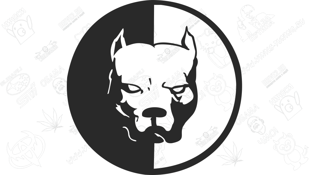 Pitbull Dog Sticker (999x566), Png Download