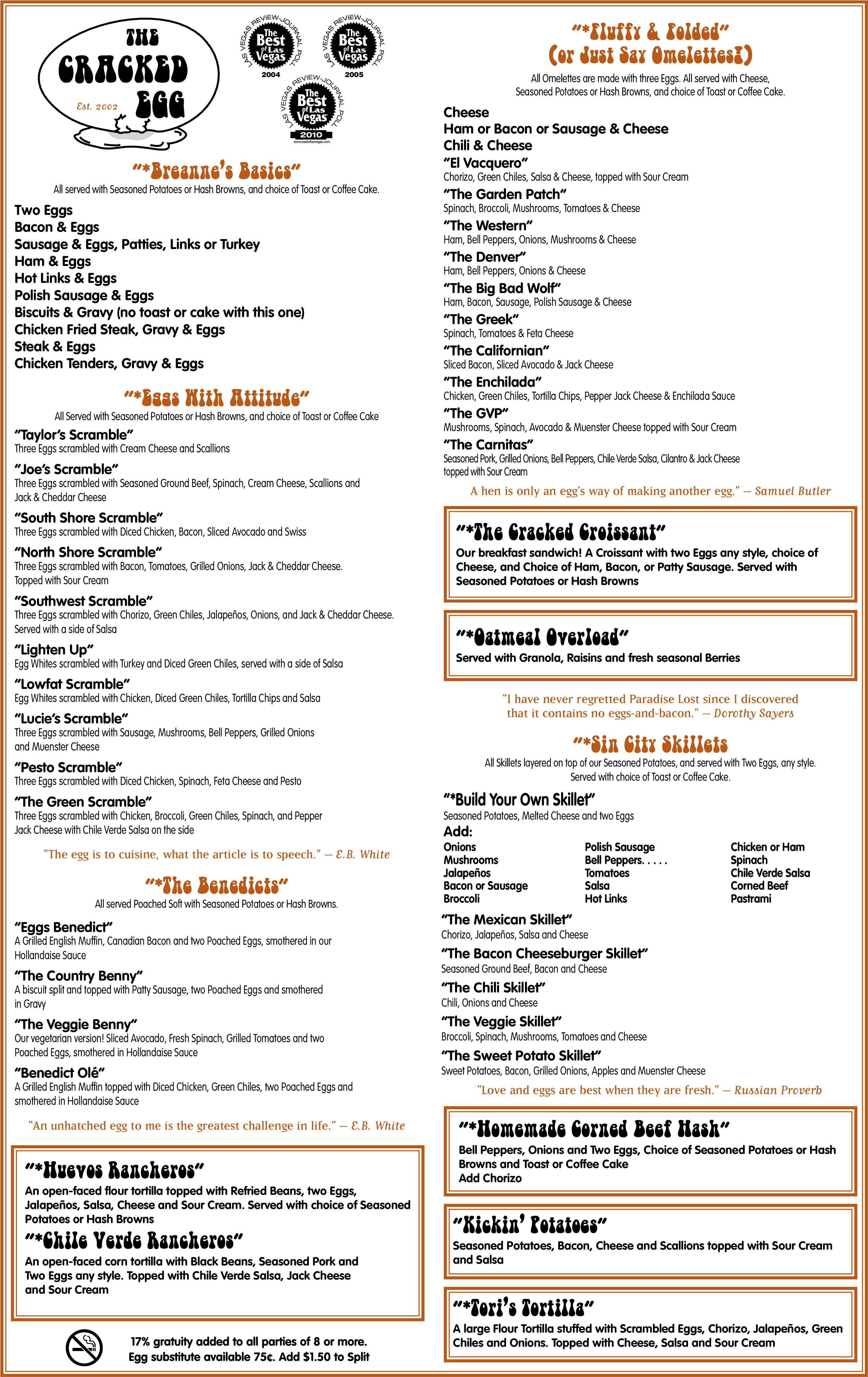 The Restaurant Information Including The The Cracked - The Cracked Egg (3300x5100), Png Download