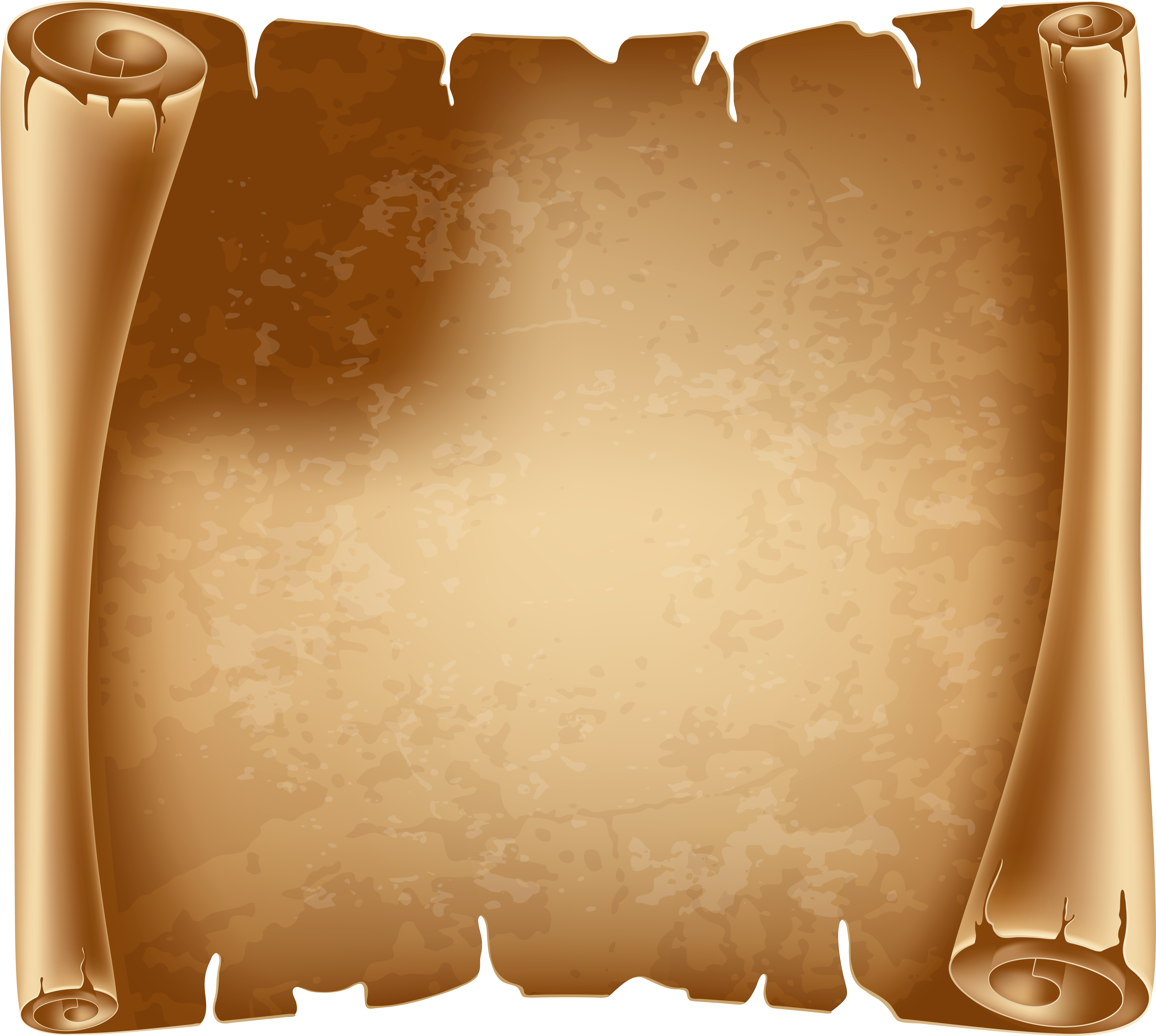 Old Papyrus Paper Png Clipart Image - Old Paper Scroll Background (5156x4591), Png Download