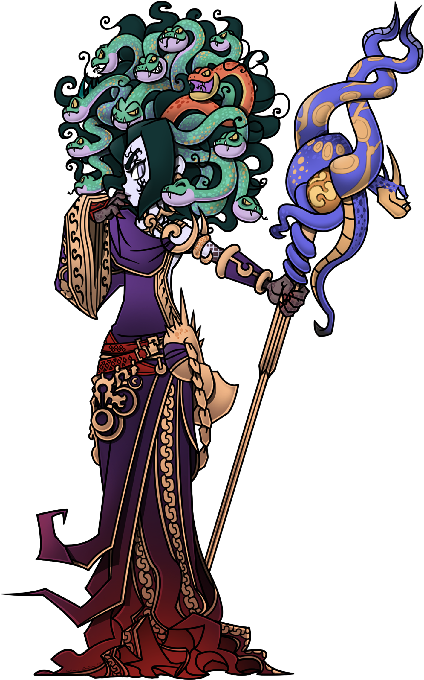 Medusa By Supercaterina On Deviantart Download - Medusa Kid Icarus (1600x2337), Png Download