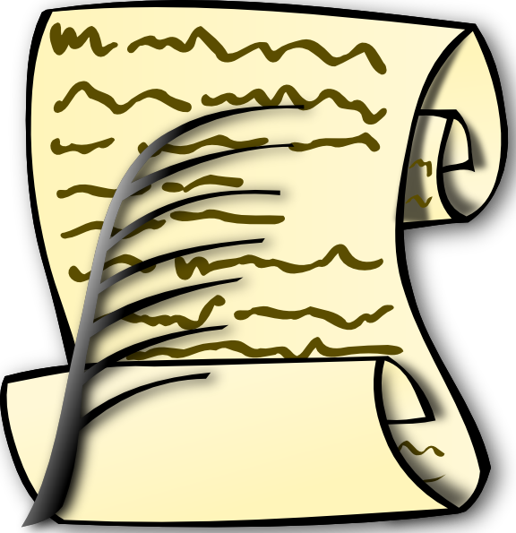 Motions Sponsored By Hon - Scroll With Writing Clipart (576x595), Png Download