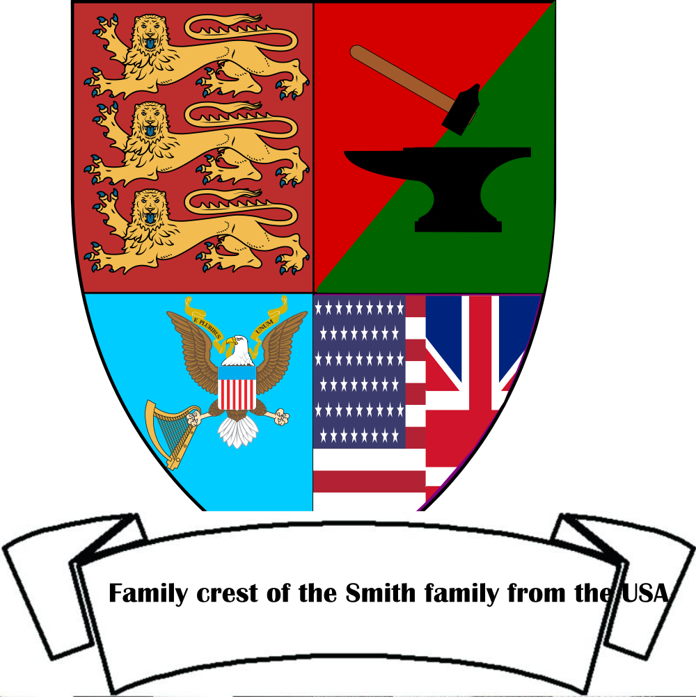 I Made The Crest For My Family - Banner Clip Art (1000x1002), Png Download