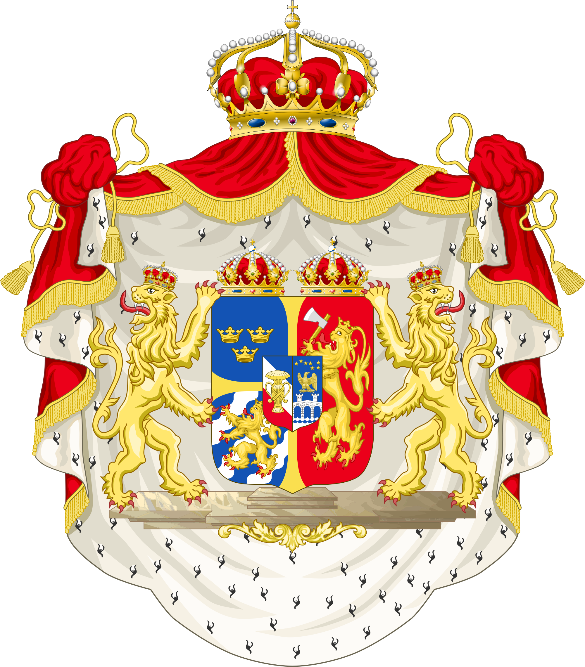 Seal Of Skandinavia - Royal Coat Of Arms Norway (2000x2295), Png Download