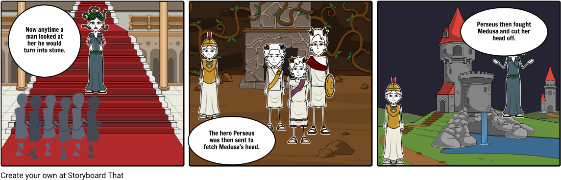 Medusa - Cartoon (1164x385), Png Download