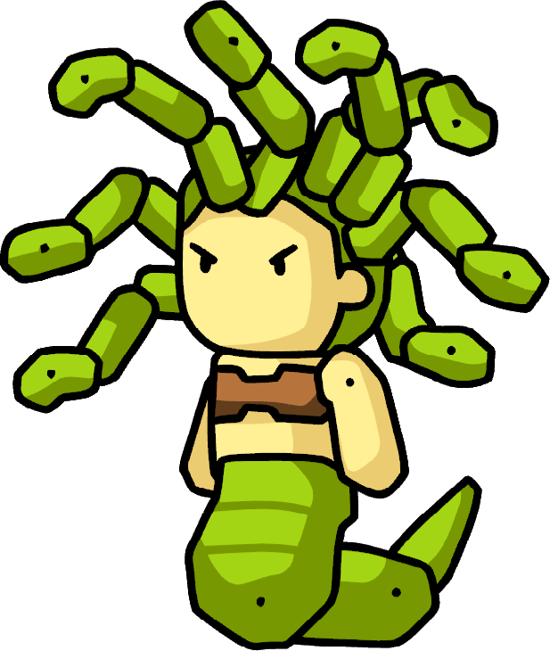 Medusa Clipart 8 Bit - Scribblenauts Unlimited Medusa (617x730), Png Download