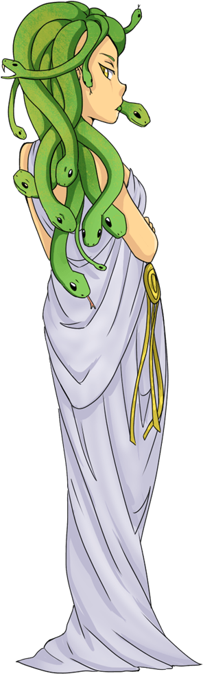 Free To Use & Public Domain Medusa Clip Art - Greek Mythology Cartoon Medusa (500x1032), Png Download