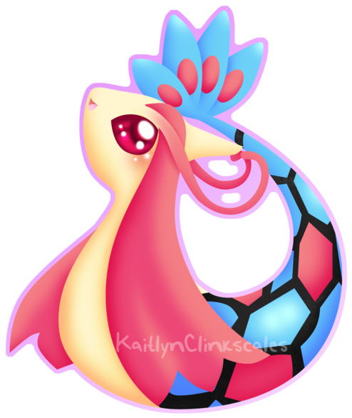 Milotic By Kaitlynclinkscales - Pokemon Cute Milotic (600x600), Png Download