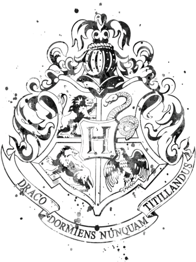 Click And Drag To Re-position The Image, If Desired - Hogwarts Crest Black And White (538x700), Png Download