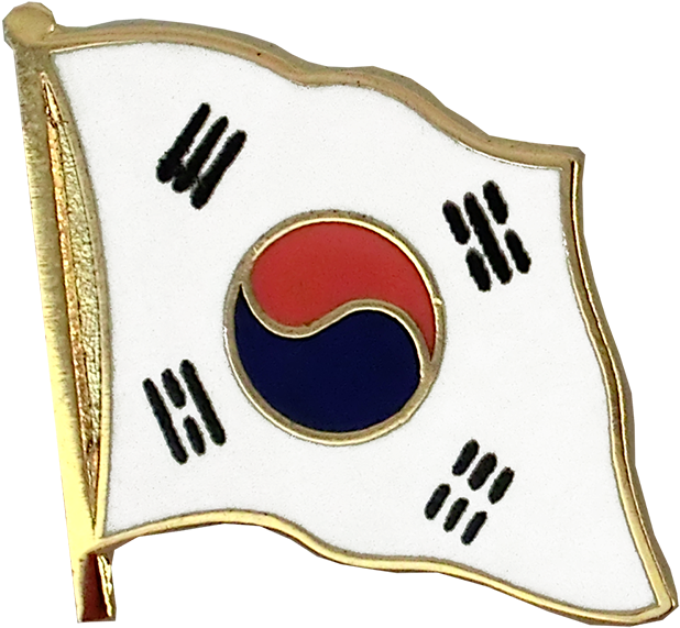 Flag Lapel Pin - South Korea - Flag Lapel Pin (1500x938), Png Download